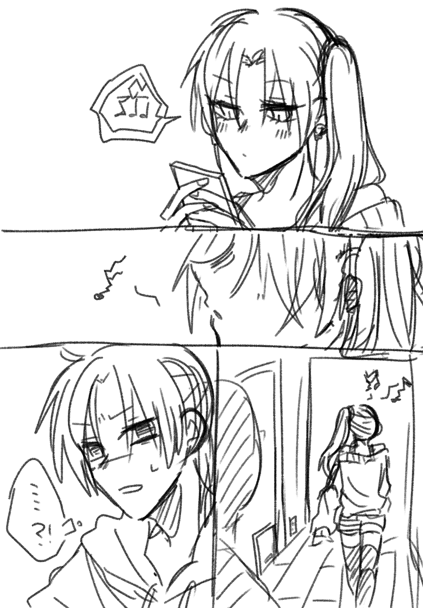 @roYoung20 想像が容易くてウケてしまったのでざっくり描いた。良ければお納めください。
クールビューティーだったのにどんどん恋する乙女になっちゃうの良きものがある。