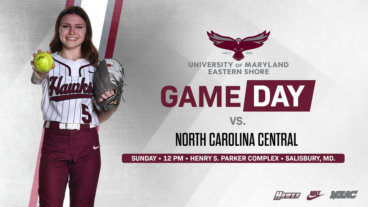 🥎 SERIES FINALE! 🥎 The UMES softball team looks to close out the MEAC series with the NCCU Eagles on a high note with a win in the series finale today. Live Stats: umeshawksports.com/sidearmstats/s… #HAWKPRIDE