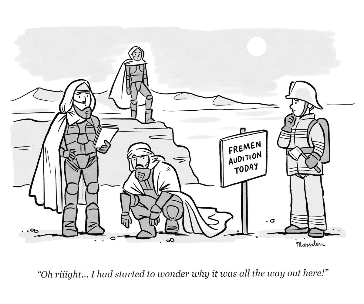Another daft #Dune joke, this time in the style of a <a href="/NewYorker/">The New Yorker</a> cartoon <a href="/newyorkerhumor/">The New Yorker Humor</a>