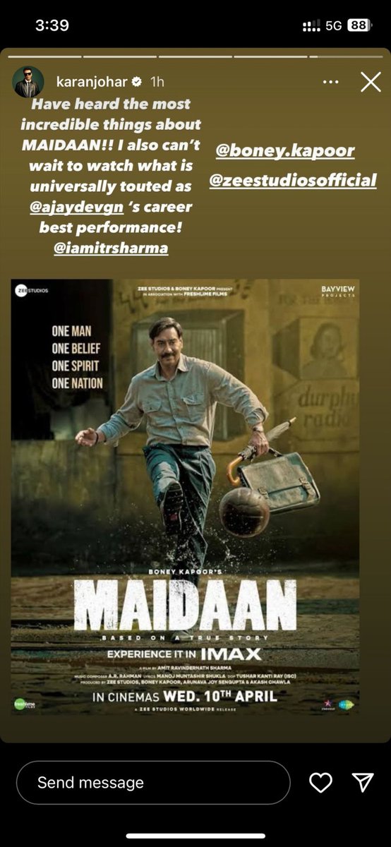 Ajay Devgn owns the role of SA Rahim. MAIDAAN CONQUERING HEARTS