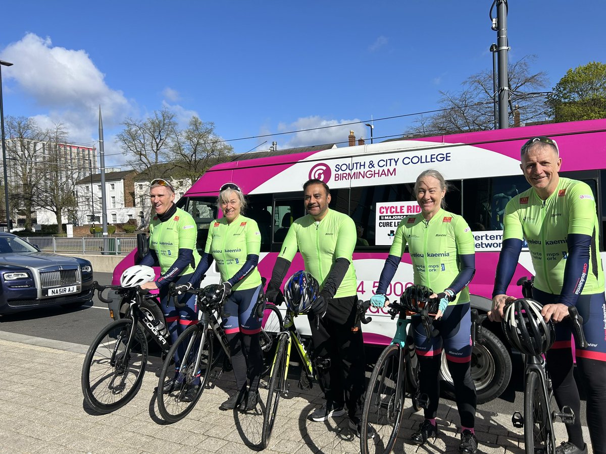 Today is the day! We're very proud of Principal @MikeHopkins13 and his fellow teammates as they start their 1,000 mile trek from Birmingham Chamber to Majorca in aid of Cure Leukaemia. 🚲 Find out more at ➡️ justgiving.com/page/birmingha… #Birmingham #CureLeukaemia ?@BrumChamber