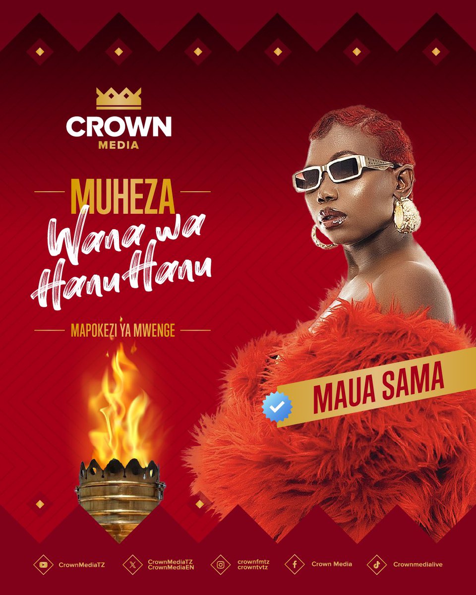 CrownMediaTZ's tweet photo. Malkia mmiliki wa melodies zake na Balozi was Mazingira, Vijana na Utalii @MauaSama LIVE kwenye stage ya #WanaWaHanuHanu Uwanja wa Jitegemee, Muheza, Tanga Jumatatu hii, USIKOSE!!

#HapaNiNyumbani #MuhezaKwatama https://t.co/rGFOjIMXvt