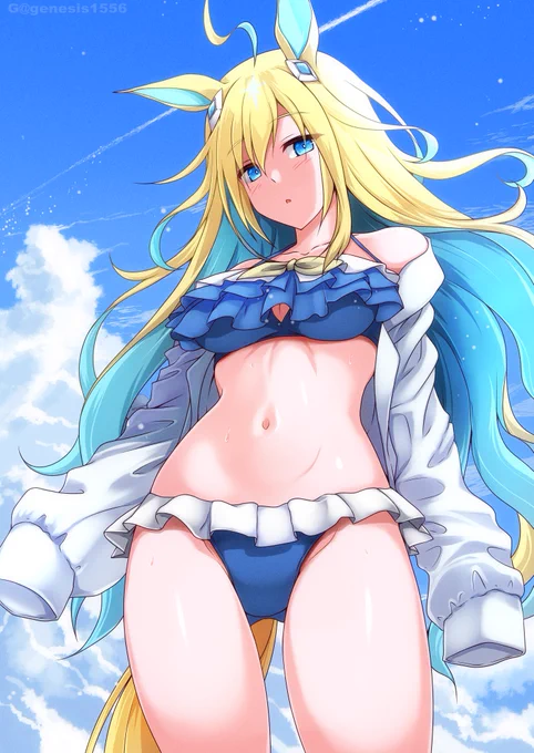 #気温が高いので気が早いが水着絵が見たい 他の子の水着も描きたいなぁ 