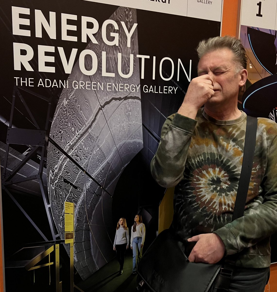 IT STINKS ! The #Adani sponsorship of the ‘Energy Revolution’ gallery at @sciencemuseum betrays science , truth and our youth . That’s why @ScientistsX & @y_climatejust have occupied the gallery . Fossil fuels need to stay in the ground . @Cult_Unstained #dropadani #stopadani