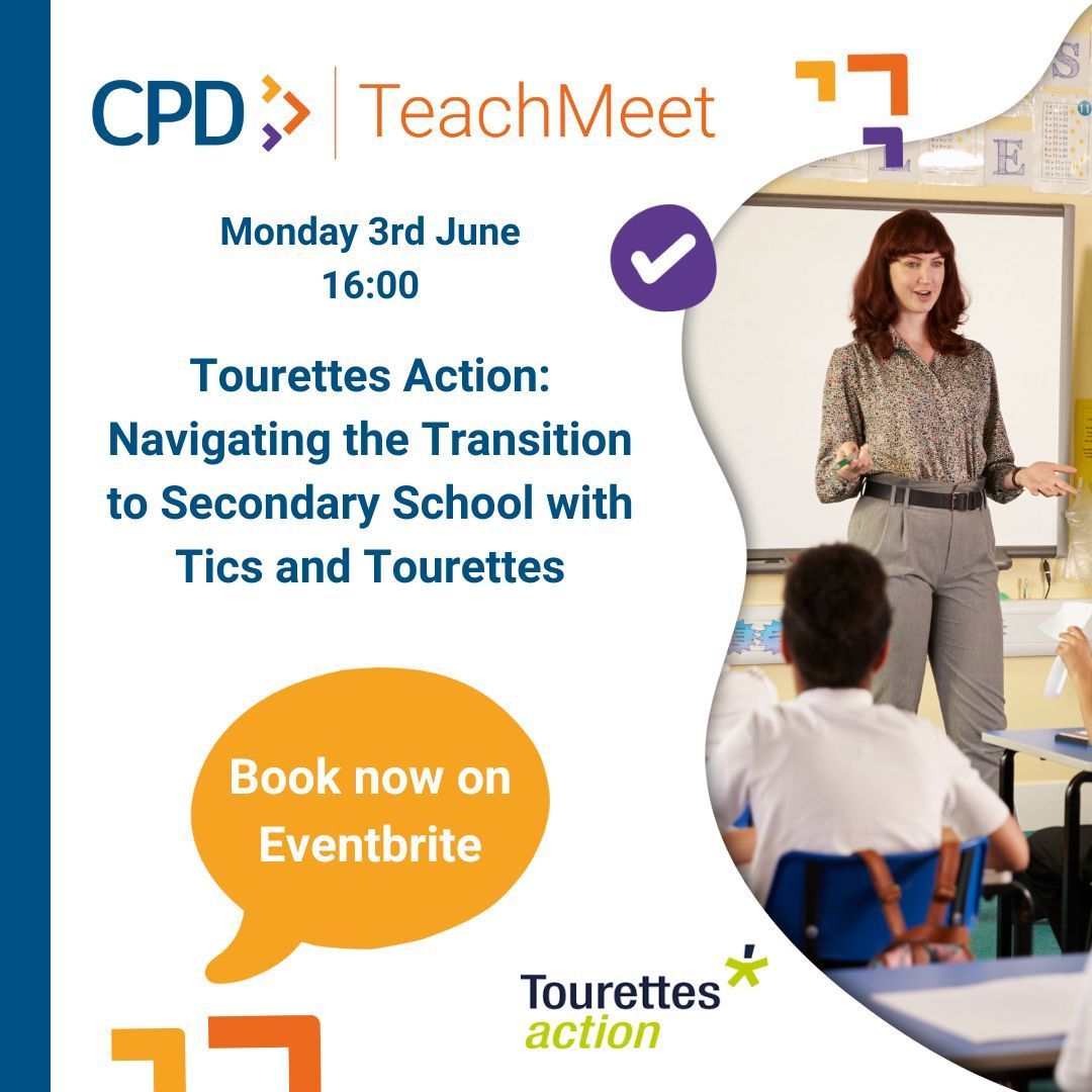 SO looking forward to this event! Please mark your calendars for 'Navigating the Transition to Secondary School with Tics and Tourettes' with TA and @Twinkl TeachMeet Register here: buff.ly/3Ueq5O0 #Tourettes #TouretteSyndrome #TS #Neurodiversity