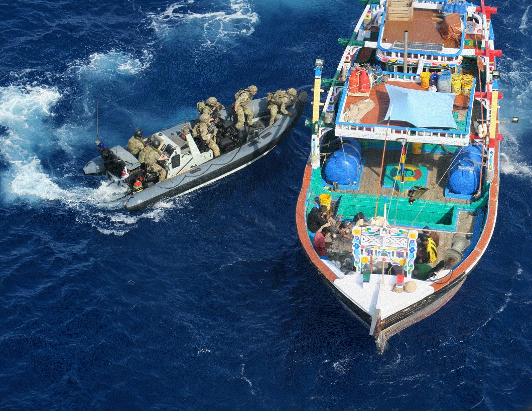 🇨🇦 Canadian-led Combined Task Force 150 carried out two drug interdictions at sea in a single day as part of Focused Operation Crimson Barracuda in the Arabian Sea, April 10. The two interdictions, by 🇬🇧 @HMSLANCASTER & 🇺🇸 USCGC Clarence Sutphin Jr, resulted in the seizure &…