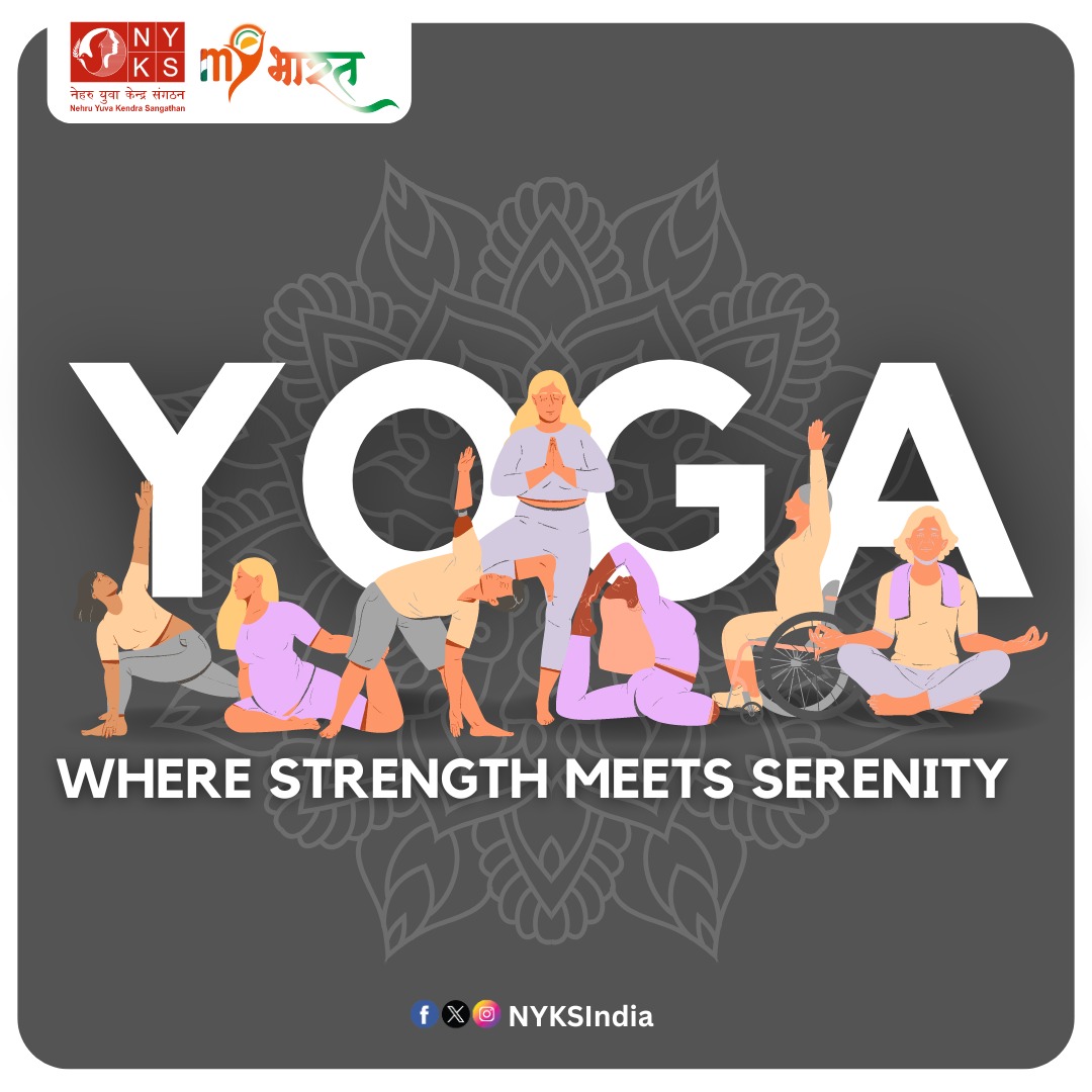 Find your inner peace and strength through yoga. Embrace the journey to a healthier mind, body, and soul. Start today! 🧘‍♂️✨ #NYKS4Yoga #healthylifestyle #YogaJourney #MindBodySoul #NYKS