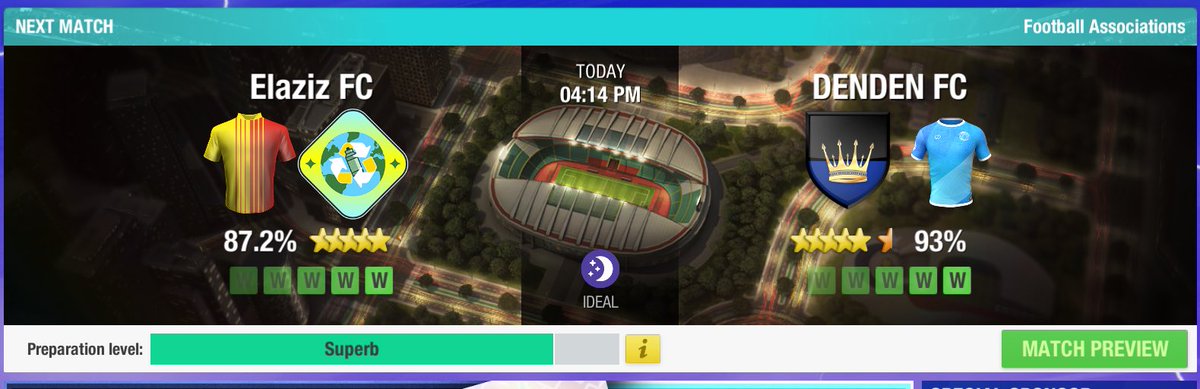Let’s go again today as we battle for an association cup with Elaziz 
Time: 04:14Pm 

<a href="/topeleven/">Top Eleven</a>