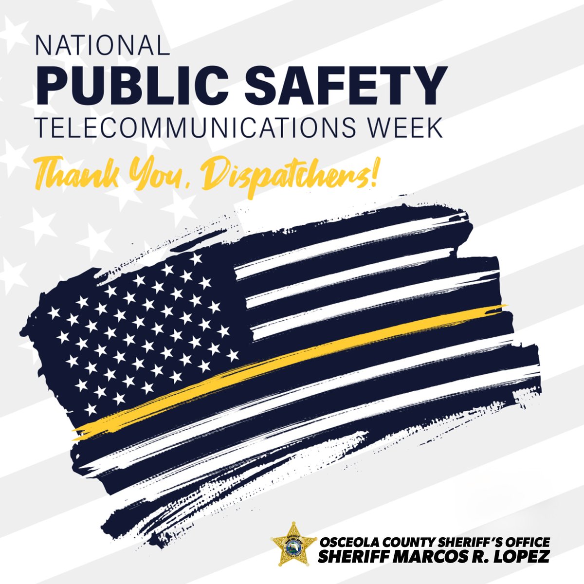 We pay tribute to the brave individuals who serve as public safety telecommunicators. Sheriff Marcos R. Lopez and the OCSO extend our heartfelt gratitude to telecommunicators nationwide, with special recognition for the dedication of our team members at OCSO.