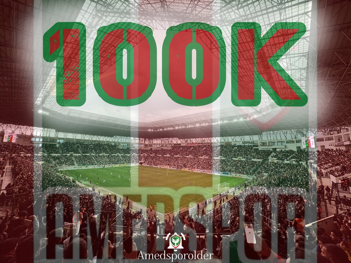 Amedspor'umuzun resmi X(twitter) hesabı 100 bin takipçi'ye ulaştı. @amedskofficial #Amedspor
