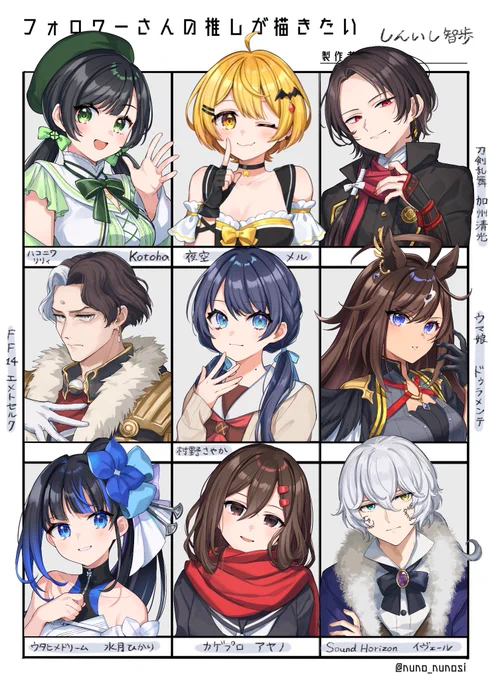 #フォロワーさんの推しが描きたい 
リプありがとうございました…!! 