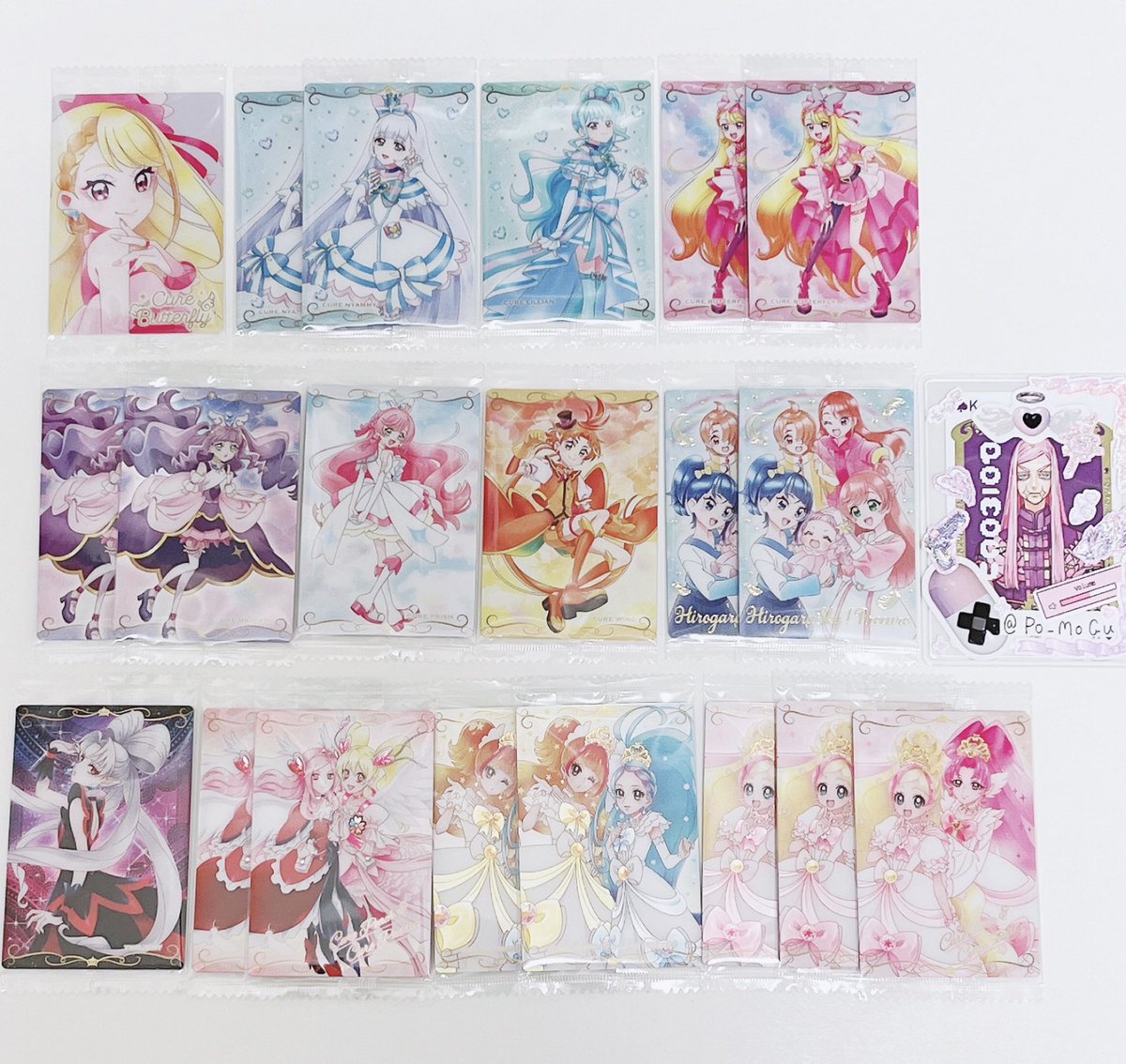 PO_MOGU's tweet photo. 【 交換 】プリキュア￤ウエハースカード

譲 : バタフライ、ニャミー、リリアン、マジェスティ、プリズム、ウィング、ひろプリ、トワイライト、ピーチ&amp;パッション、トゥインクル&amp;マーメイド、フローラ&amp;スカーレット

求 : 画像 2枚目￤中段・下段は各2

✧ 初回様固定必読

→ https://t.co/09TZlwls2M