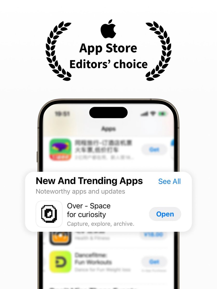 Overdotapp's tweet photo. App Store Editors' choice 😁 https://t.co/LwdE8jzhoR