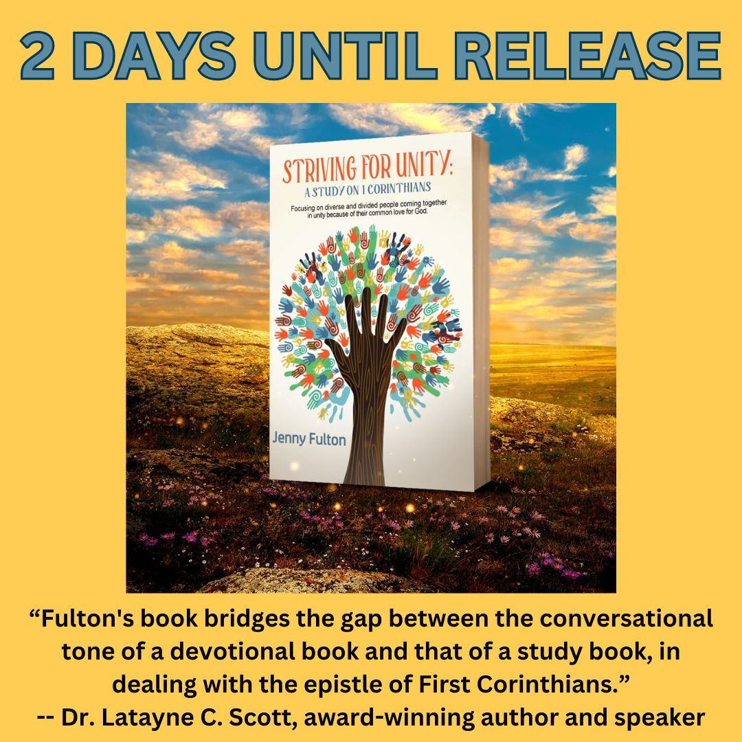 AuthorFulton's tweet photo. Study releases on April 16!

Published by @FoundationsPub

Book Cover art by Dawne Dominique with Dusk til Dawn Designs

Graphic created by Keri Lynn Ranger

#biblestudy #1Corinthians #upcomingrelease #Christianity #strivingforunity #unity #UnityInFaith #bookreview #ChristianWriter