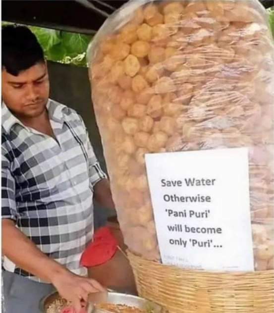 Well said .. Awareness can begin from anywhere. #watercrisis