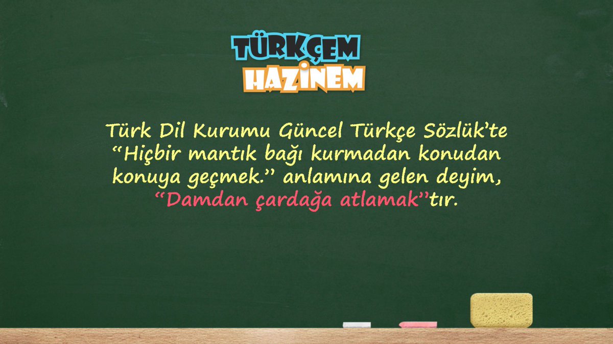 Dilimizin zenginliklerini keşfetme ve hatırlatma çabamıza yorumları, yanıtlarıyla güç katan herkese teşekkür ediyoruz. 🙏🏻💐 Bu haftaki deyimimiz: 👇🏻