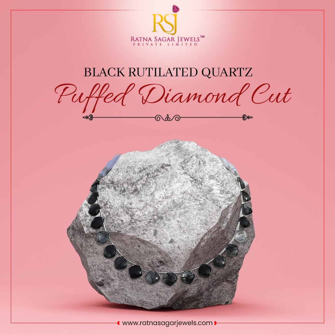 Experience the exquisite charm of our Puffed Diamond Cut Black Rutilated Quartz. Elevate your designs with unique elegance and timeless allure.
.
Order now- ratnasagarjewels.com/product-blackr…
.
.
#RatnaSagarJewels #GemstoneBeads #BeadedJewelry #HandmadeJewelry #GemstoneLove