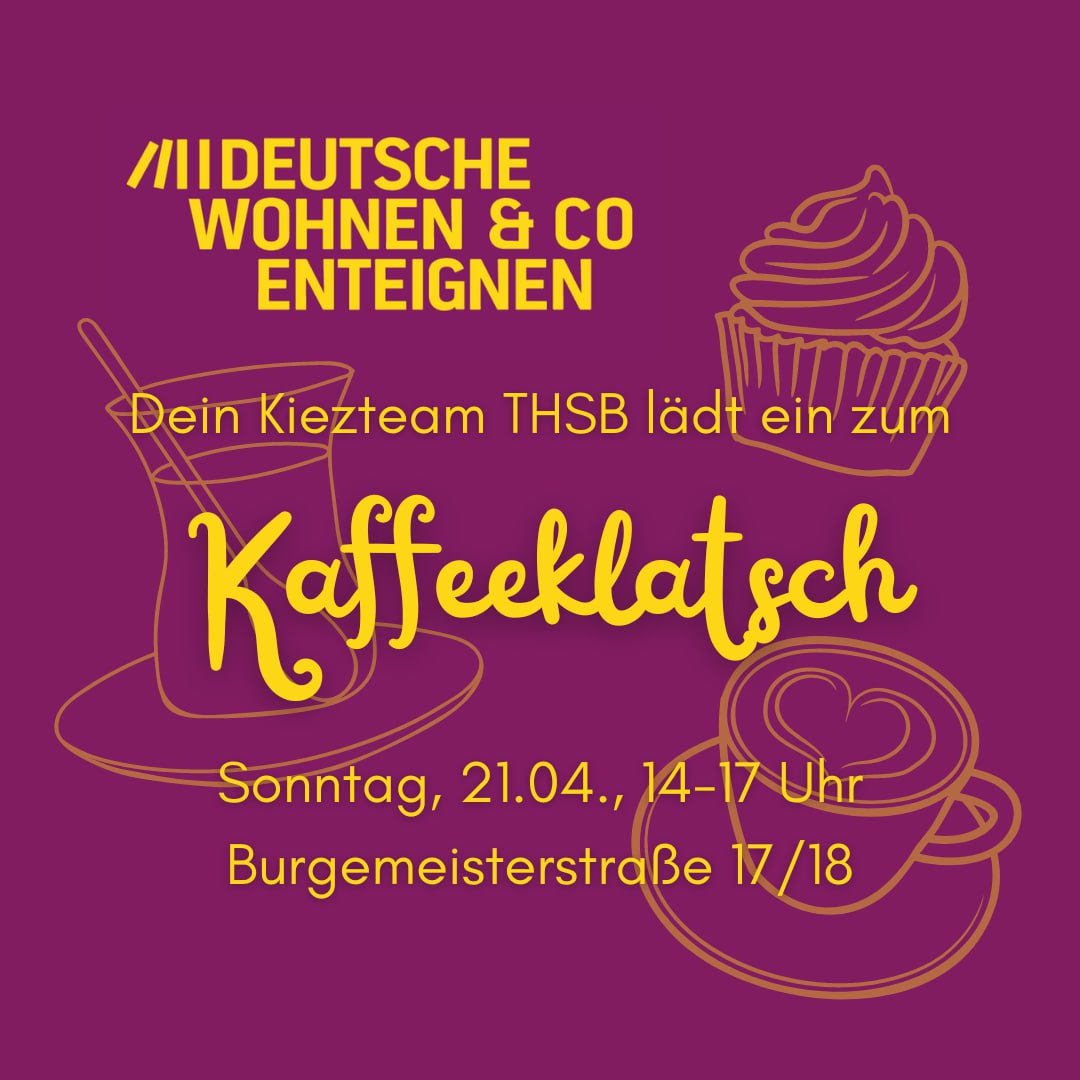 Aufgepasst Tempelhof- Schöneberg 🤩 Wenn ihr Lust habt uns und unsere Arbeit kennenzulernen und auf den neuesten Stand zu kommen, dann kommt gerne am 21.4. (Sonntag) von 14-17 Uhr ins Hausprojekt Burge(Burgemeisterstraße 17/18) in Tempelhof! Für Kaffee und Kuchen ist gesorgt 🍰☕️