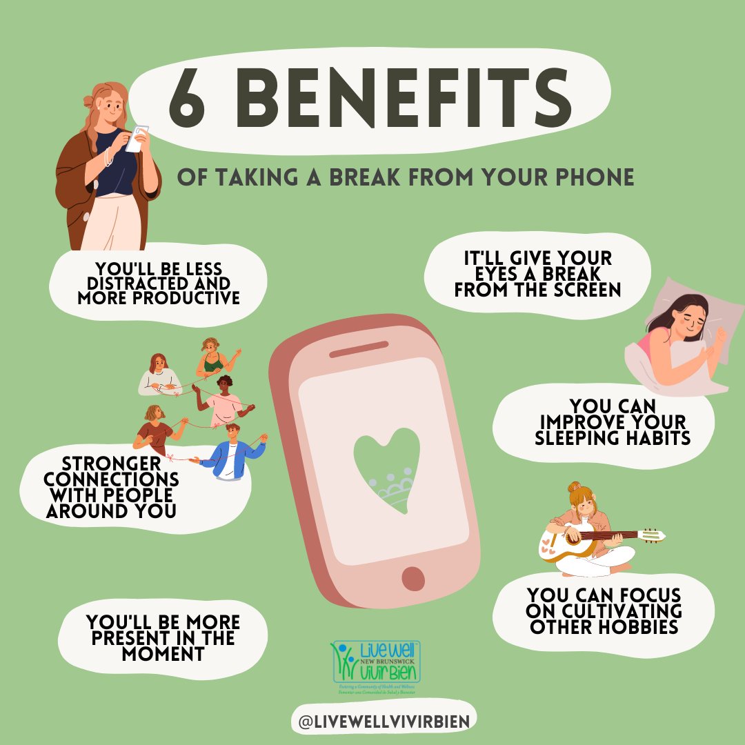 Taking a break from our phones isn't just about disconnecting—it's about reconnecting with ourselves and our well-being. Here's why a digital detox can work wonders for our mental health. 

#LiveWell #MentalHealth #DigitalDetox #NewBrunswickNJ #LiveWellNB #MiddlesexNJ