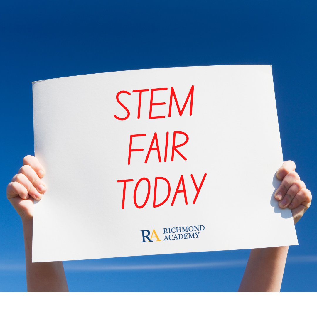 Join us for the #STEM Fair today from  12 PM - 2PM. 🧮

#RichmondAcademy #RVA #SDAeducation #RAStemFair #PrivateSchool #Education #Adventist #HighSchool #Elementary #MiddleSchool #PrivateSchool