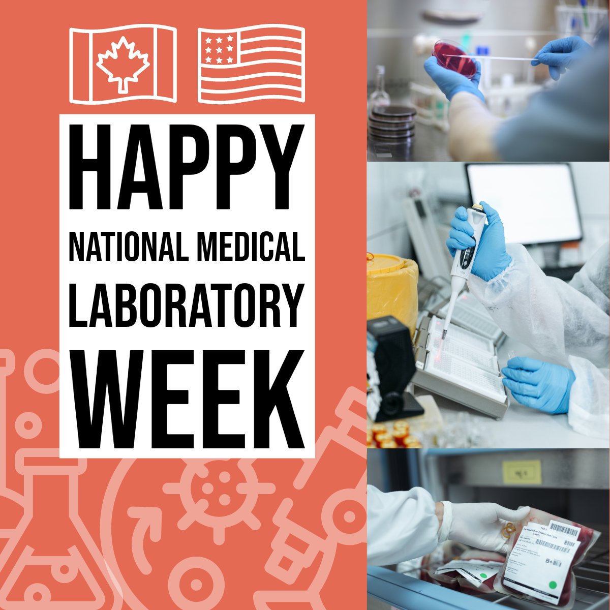 Happy National Medical Laboratory Week to both our Canadian and American friends!!

A HUGE thank you to all #medlab professionals who work tirelessly every day to make sure patients get their results results!

#medlabscholar #medlabweek #medlabweek2024 #medicallab #medlabscience