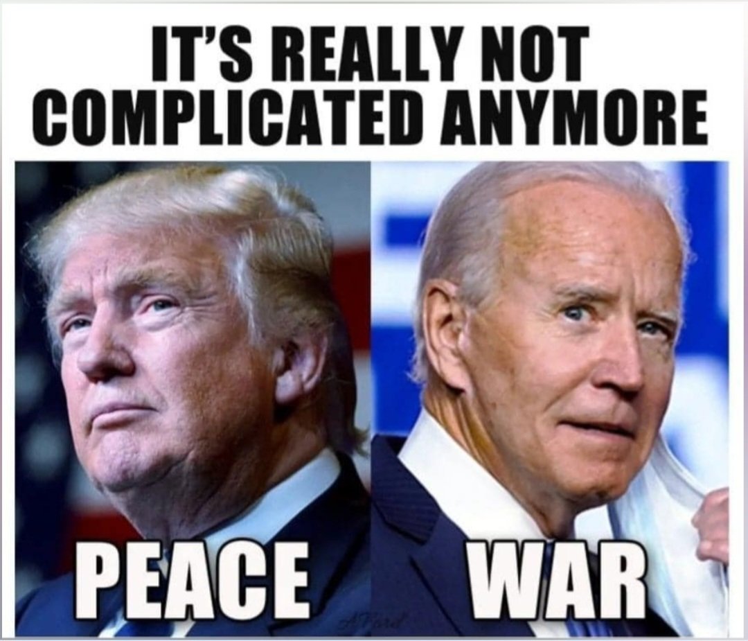 We have two choices in November. Biden & the democrats are leading us into WW3.