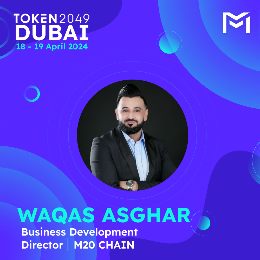 Exciting times ahead at Token 2049 Dubai! Don't miss the chance to meet Waqas Asghar, our dynamic Business Development Director. He's at the forefront of driving M20's growth and innovation. Let's explore new opportunities together! 🚀 #Token2049Dubai #MeetWaqas #M20Growth