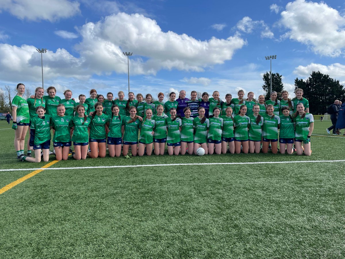 Limerick's U14 teams who took part in the Munster LGFA Festival of Football Blitz Stage 2 yesterday in UL. Well done girls.