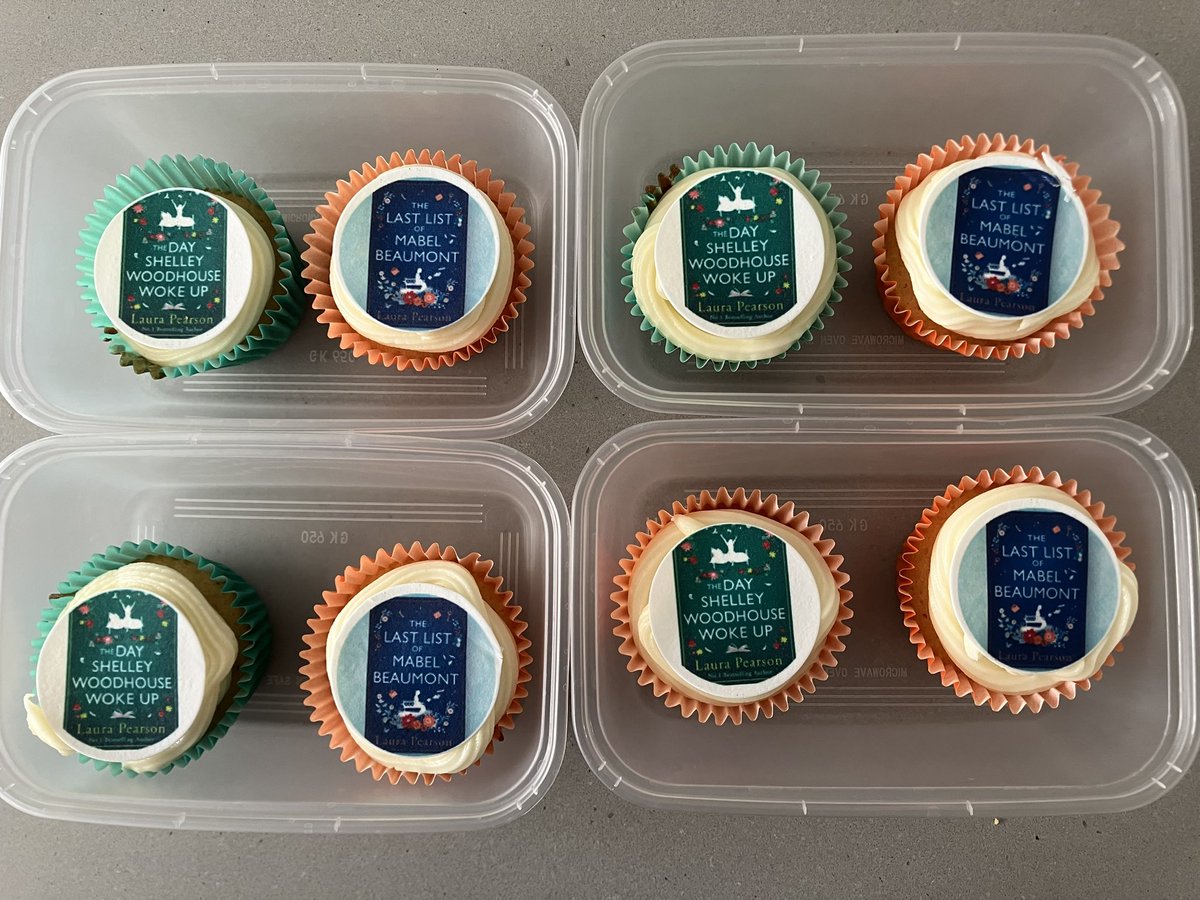 Had some cake toppers left from my launch party so I’m delivering cupcakes to a few local friends who’ve supported my books. #TheLastListofMabelBeaumont #TheDayShelleyWoodhouseWokeUp