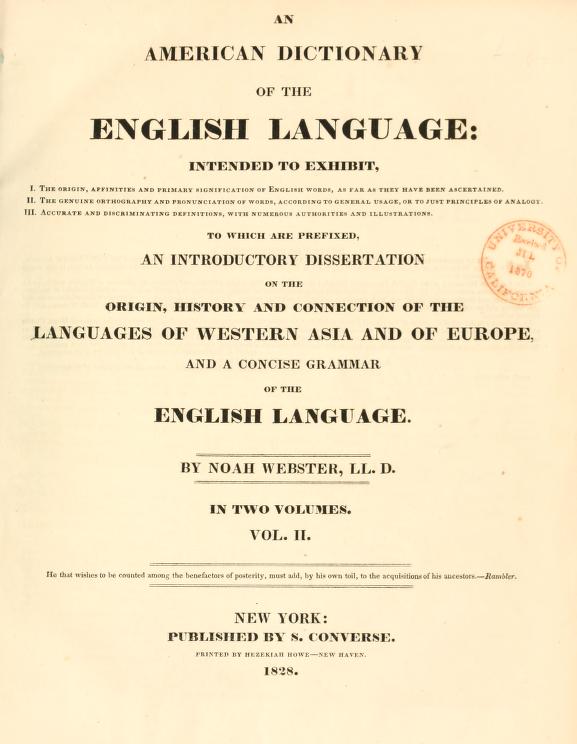 1828 Apr 14: Noah Webster published his 'American Dictionary of the English Language' tinyurl.com/vhzrmbw A number of medical terms were included tinyurl.com/twyzymn #histmed