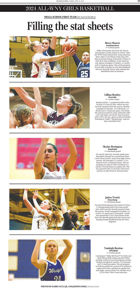 hsjrphoto's tweet image. In today's @TheBuffaloNews 2023-24 All-WNY Girls basketball featuring @Madison28185042 POY.