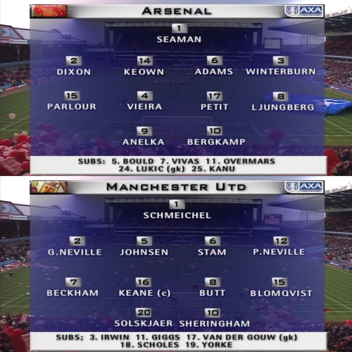 14/04/99 - FA Cup Semi-Final Arsenal 1-2 Man Utd