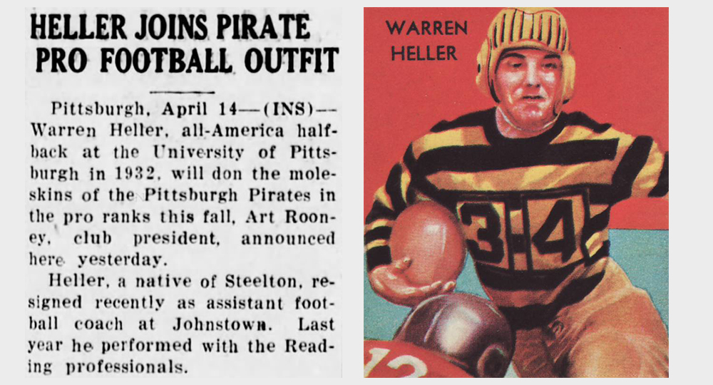 #OTD in #SteelersHistory 1934 the Daily Republican reported the #Steelers signing of Warren Heller as Art Rooney attempted to improve the team's sad record of their first year. Heller had played professional football with the Reading Keystones. steelersuk.com/history/thirti…