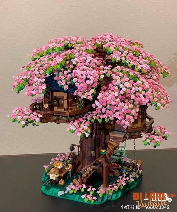 cherry blossom lego tree house