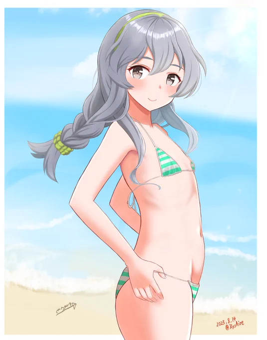 よし、ではもう一枚!(再掲でs#気温が高いので気が早いが水着絵が見たい 