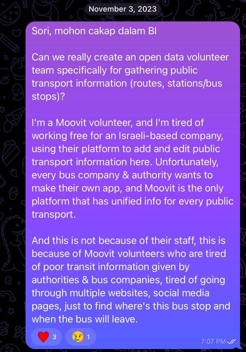 fazleyff's tweet photo. Now; Moovit is Israeli-based. When you use it the ad revenue flows there. 😕

I've complained about this before, and I'd rather collect and update transit data for the nation; issue is there's no other platform for us to crowdsource public transit info.
https://t.co/usPifUixTv https://t.co/UHAzz8jjNJ