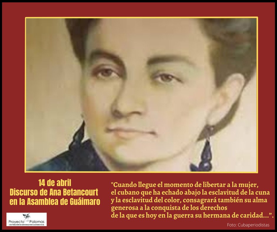 Ana Betancourt: un ejemplo de  lucha por la igualdad de derechos para las cubanas y los cubanos.
#MujeresEnRevolución
#SePuedeMuchoJuntos
