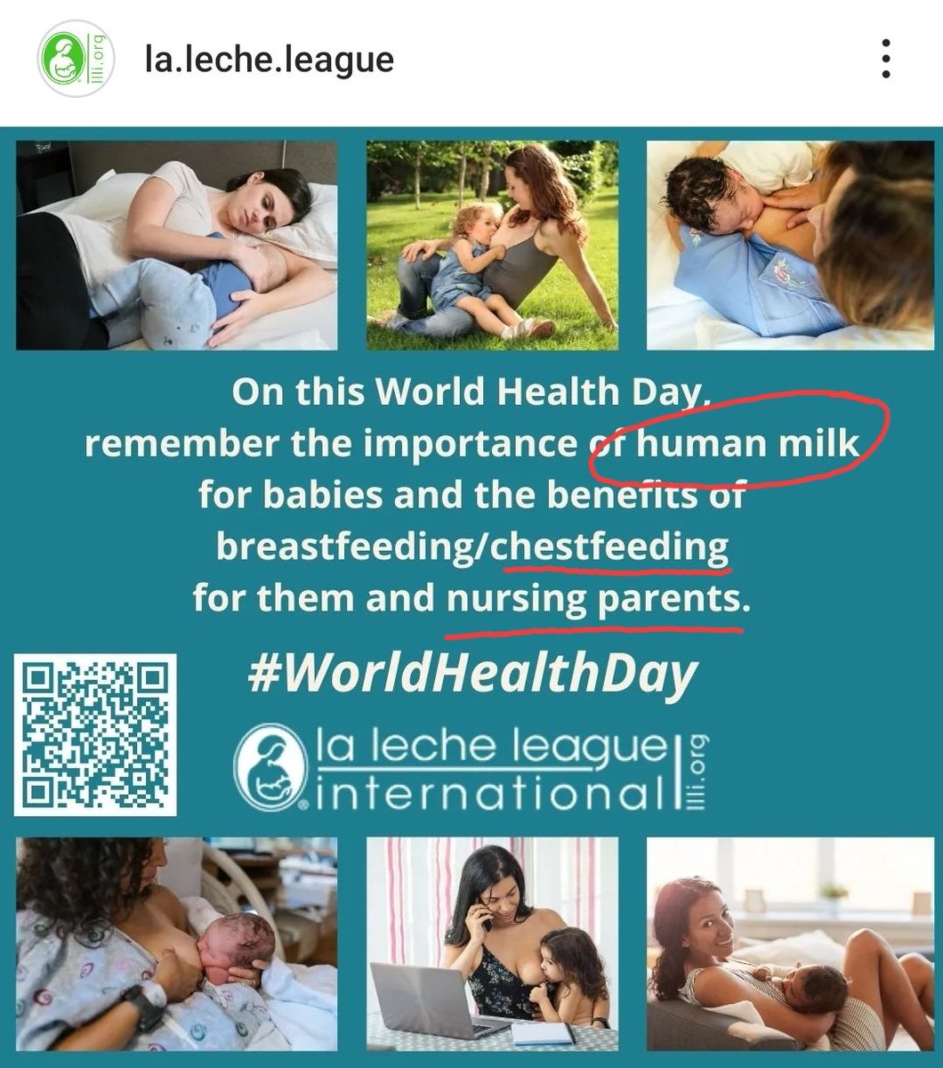 The connection now needs to be urgently made between the ideological capture of language in healthcare, and the damage being done to children by this same ideology. One props up the other. Here's just a few examples from my news letter this week.

HUMAN MILK.

NURSING PARENTS.