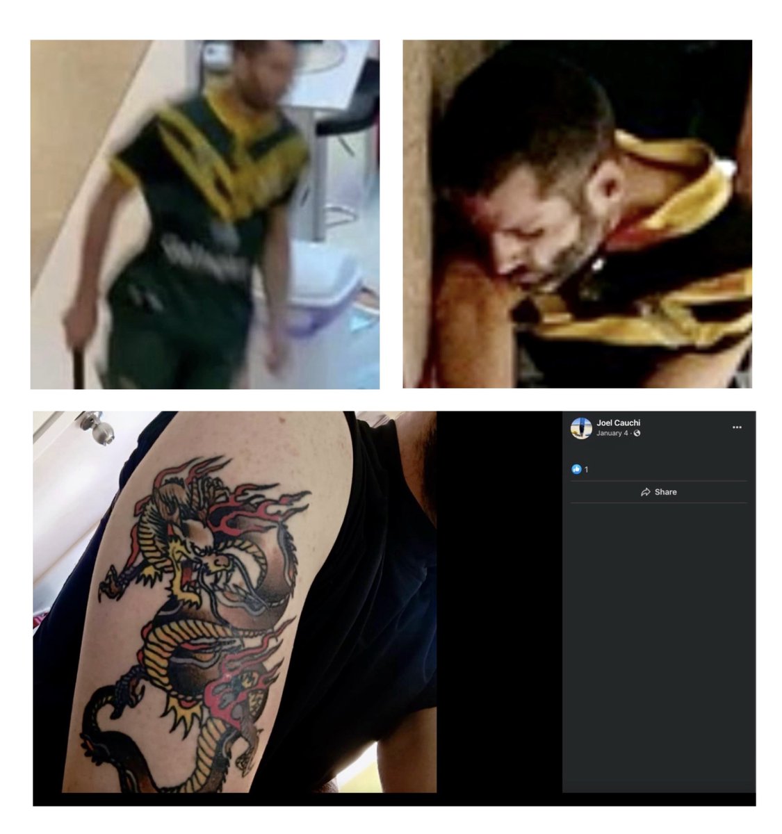 Police claim this Sydney stabber was not a terrorist. Police said he was known to them yet he only arrived in Sydney just a month ago. Apparently named Joel Cauchi - English tutor. Joels Facebook page displays his tattoo. Where is the dead mans tattoo? Is someone telling porkies?