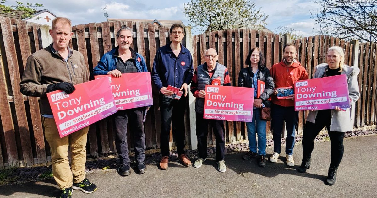 The cherry blossoms are in full bloom, and it's a beautiful day here in Sheffield. Just 17 days remain until polling stations open. It's wonderful to be out talking to voters in Mosborough alongside our outstanding city councillor, Tony Downing🌹