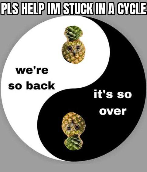 Is this cycle over already? Pwease hewp!
I am just a birdie and I is confused! 
Can you come to Telegram and hoot with me? It would make me feel a lot better! 
#pineowl