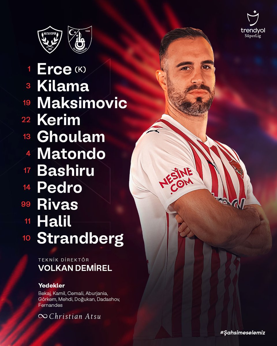 İstanbulspor karşısında ilk 11'imiz.