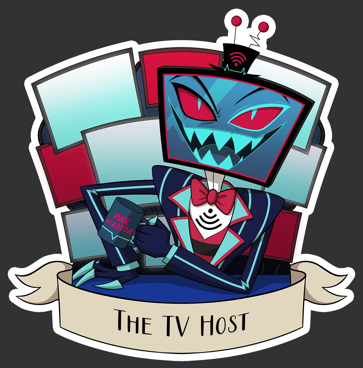 Last one for now. 

The TV Host! 📺

#HazbinHotel #HazbinHotelVox #HazbinHotelFanart