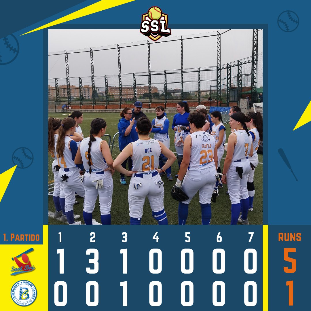 Finaaal!! Del primer partido 🆚 el CBS Sant Boi, 1-5

#ssl #softball #sofbolfemenino #somoslapiña #deporte #deportegallego #deportefemenino #Matchday