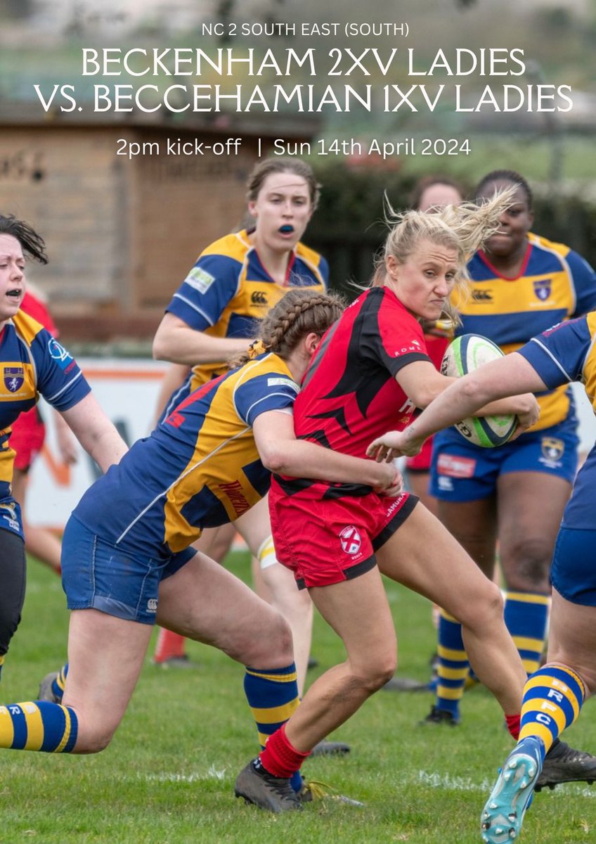 Match Day Programme 🗞️ @BeckenhamLadies v @BeccehamianRFC @beccsladies beckenhamrfc.com/news/match-day…