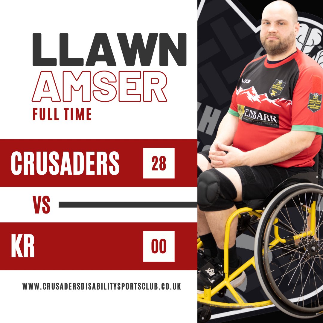 LLAWN AMSER | FULL TIME #NWCrusadersWhRL do the double in the mornings kick-offs at today’s @TheRFL Challenge Trophy. Victories over Widnes Vikings and Hull KR put the team top of group 3 going into the break.