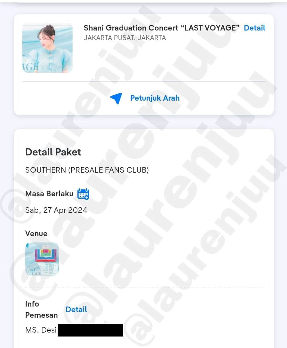 Laurenjuu's tweet photo. WTS Tiket Shani Graduation Concert "Last Voyage" JKT48
๐๏ธSouthern (2 Tix)
๐Area SBY (Bisa COD)
๐ Dibantu urus sampai SURAT KUASA
๐ธ DM for price
โผ๏ธ NO HIT & RUN โผ๏ธ
#wtb #wts #jkt48 #LastVoyage #ShaniJKT48 #ShaniGraduation https://t.co/4zarVELINj