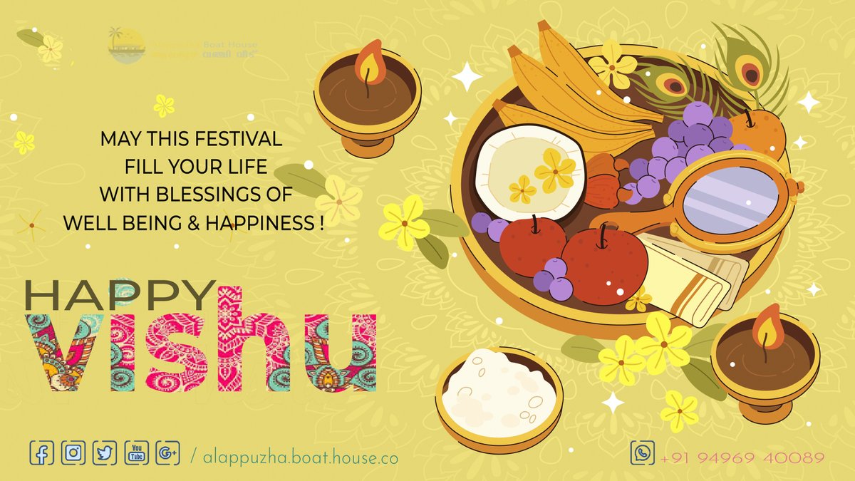 May this festival bring you abundant joy, prosperity, and success. May the radiance of the Vishu kani fill your hearts with hope & positivity as we embark on this new year together. Wishing you and your loved ones a blessed Vishu filled with happiness & good fortune. #HappyVishu