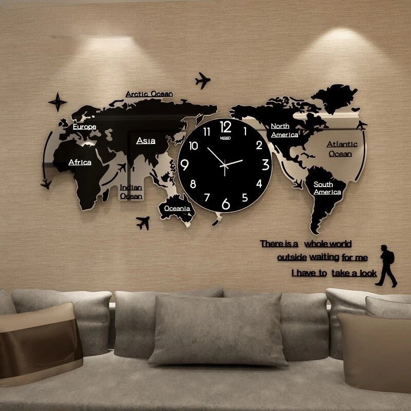BIG SIZE LUXURY WORLD MAP inspo Clock🥶

- length; 100cm‼️
- Made of acrylic(Fragile)‼️
- We are based in Lagos state‼️
- We waybill to other states too✅
-Buy one or 100🤭

Price; 55,000 naira✅
Please retweet🙏🏾👏🏾