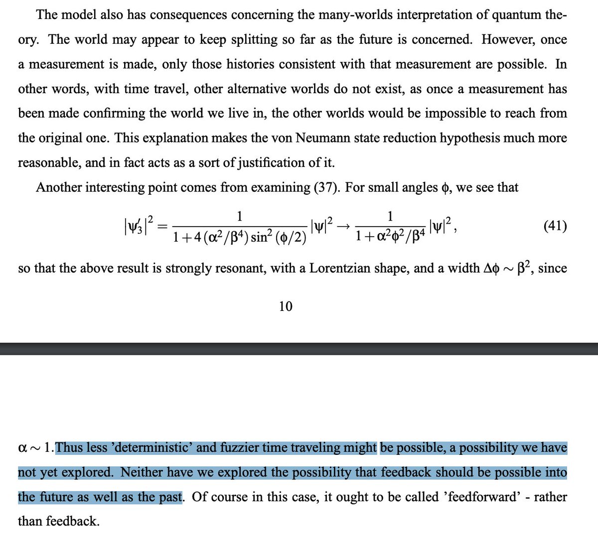 @Deepfryguy76 @JaimeRochin1 @5d_human @JackSarfatti Exactly as Daniel Greenberger & Karl Svozil calculated. I don't make this stuff up. From their paper, 'Quantum Theory Looks at Time Travel' arxiv.org/pdf/quant-ph/0…

Closed Timelike Curves fork into other CTCs at quantum choice points! (More like Open Spacelike Curves, Jack).